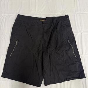 Blue Gear Shorts Mens 44 Black Cargo Cotton Zip Pocket Casual Streetwear Urban